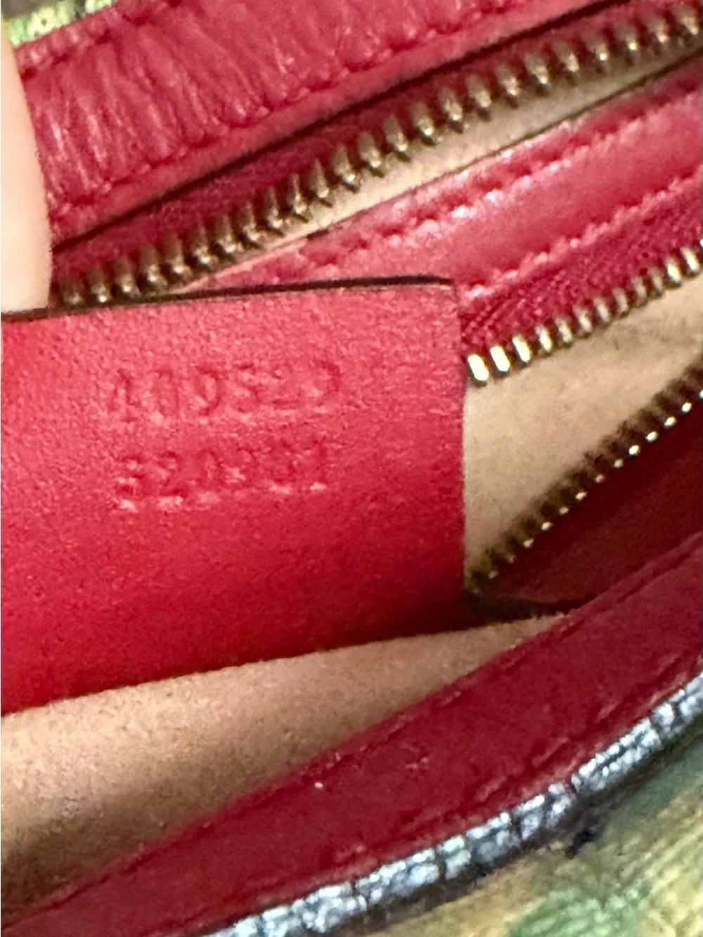 Gucci Floral GG Supreme Canvas Satchel with Red Leather Trim